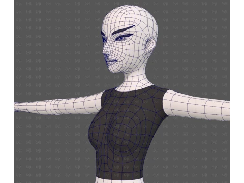 Base mesh woman 28 3D Model