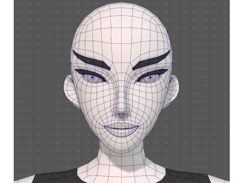 Base mesh woman 28 3D Model