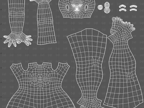 Base mesh woman 28 3D Model
