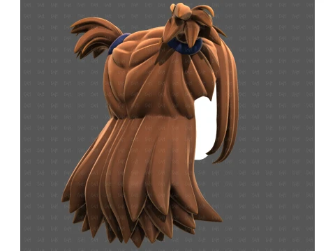 Base Hair for girl V76 3D Model