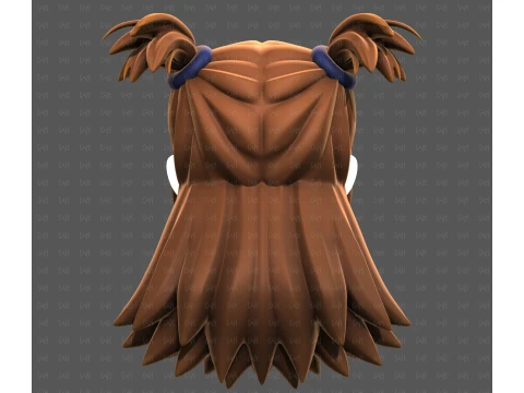Base Hair for girl V76 3D Model