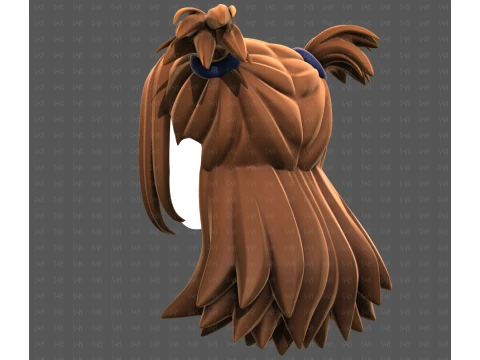 Base Hair for girl V76 3D Model