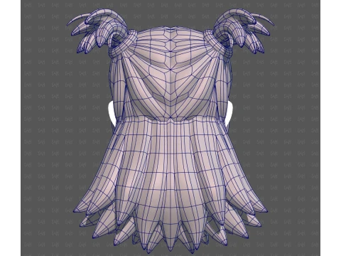 Base Hair for girl V76 3D Model