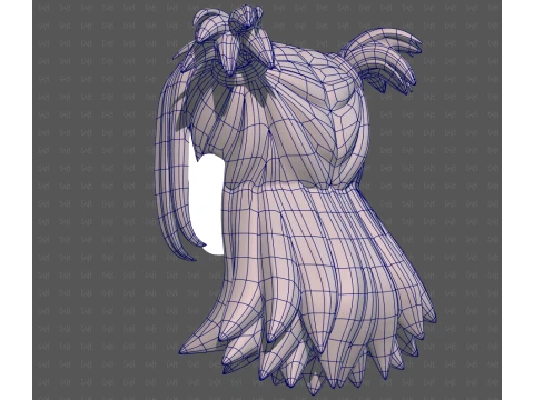 Base Hair for girl V76 3D Model