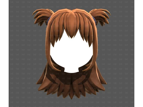 Base Hair for girl V76 3D Model