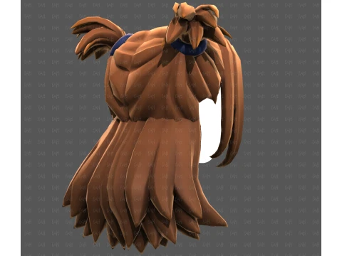Base Hair for girl V76 3D Model