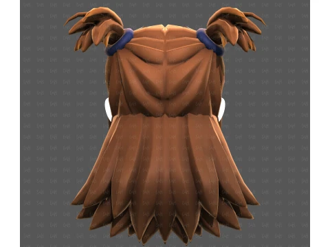 Base Hair for girl V76 3D Model