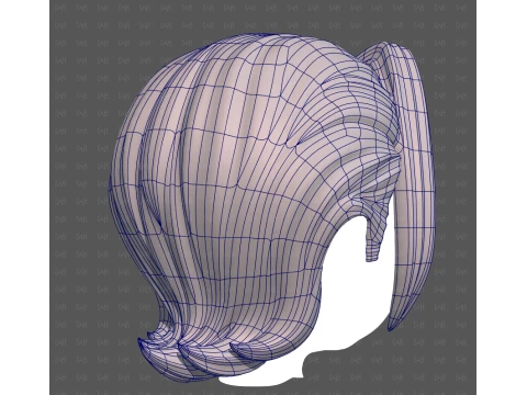 Base Hair for Boy V76 3D Model