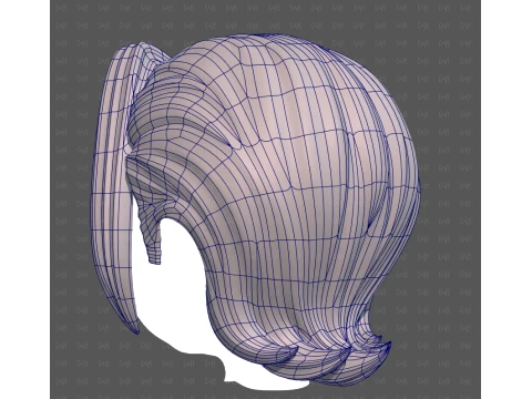 Base Hair for Boy V76 3D Model
