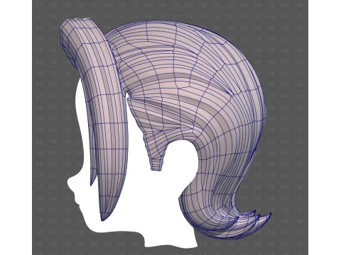 Base Hair for Boy V76 3D Model