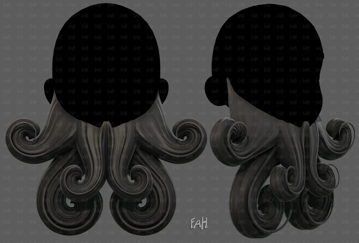 Beard V76 3D Model .c4d .max .obj .3ds .fbx .stl .blend 