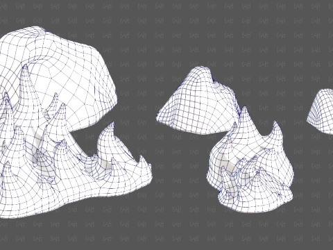 Trees Cartoon V73 3D Model