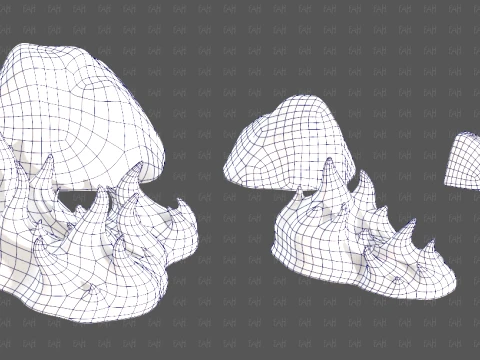 Trees Cartoon V73 3D Model