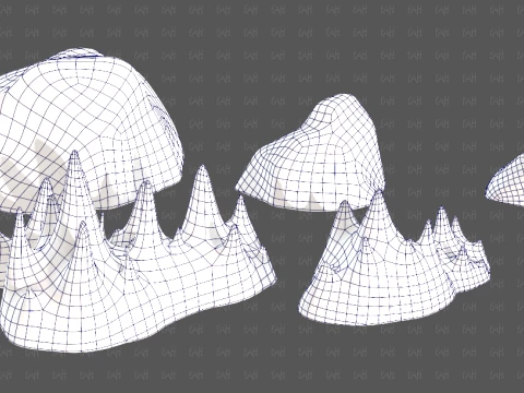 Trees Cartoon V73 3D Model