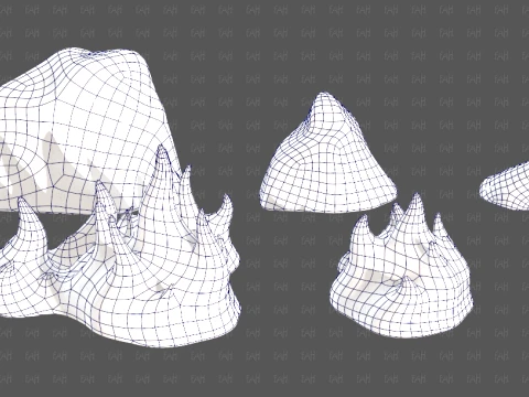 Trees Cartoon V73 3D Model