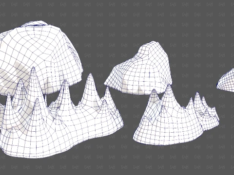 Trees Cartoon V73 3D Model