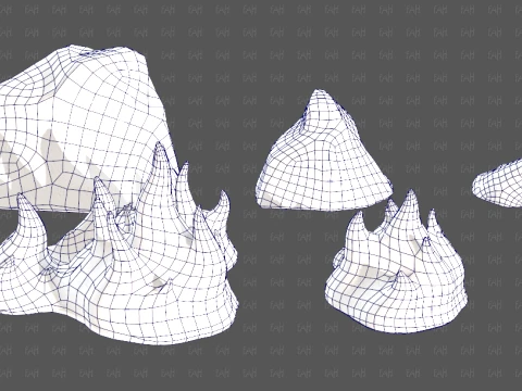 Trees Cartoon V73 3D Model