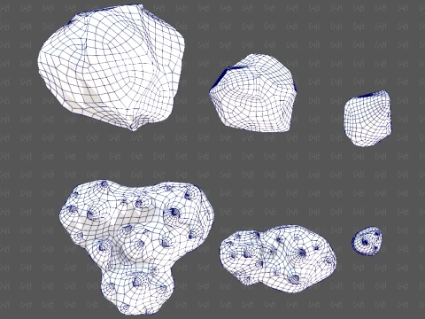 Trees Cartoon V73 3D Model