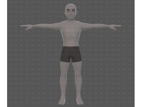 Base mesh man character V25 3D Model