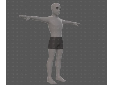 Base mesh man character V25 3D Model