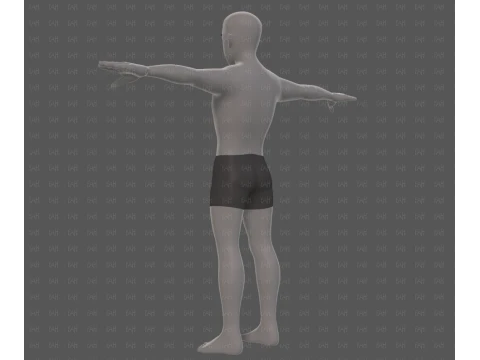 Base mesh man character V25 3D Model