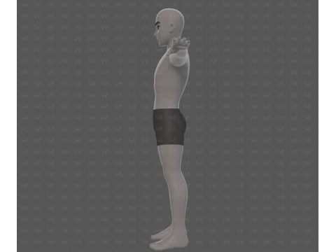 Base mesh man character V25 3D Model