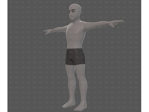 Base mesh man character V25 3D Model