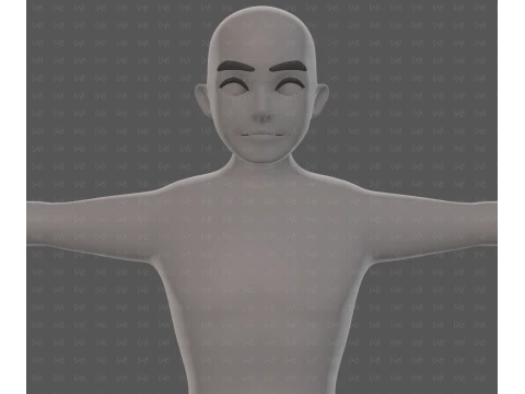 Base mesh man character V25 3D Model