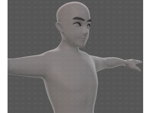 Base mesh man character V25 3D Model