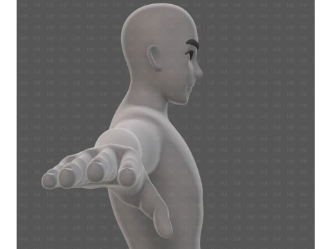 Base mesh man character V25 3D Model