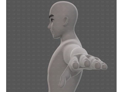 Base mesh man character V25 3D Model