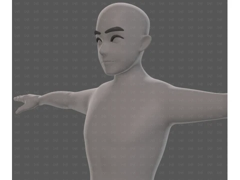 Base mesh man character V25 3D Model