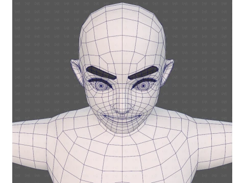 Base mesh man character V25 3D Model