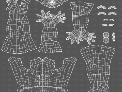 Base mesh man character V25 3D Model
