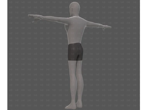 Base mesh man character V27 3D Model