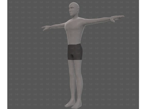 Base mesh man character V27 3D Model