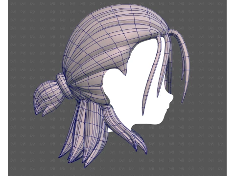 Base Hair for Boy V77 3D Model