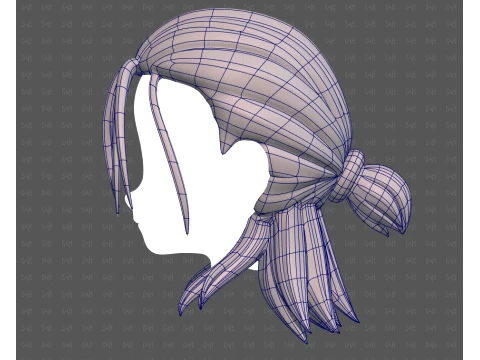 Base Hair for Boy V77 3D Model