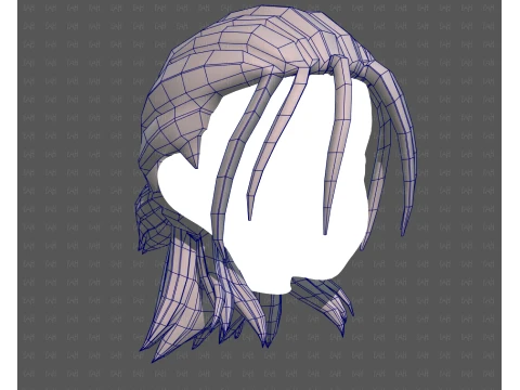 Base Hair for Boy V77 3D Model