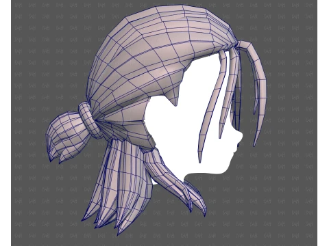 Base Hair for Boy V77 3D Model