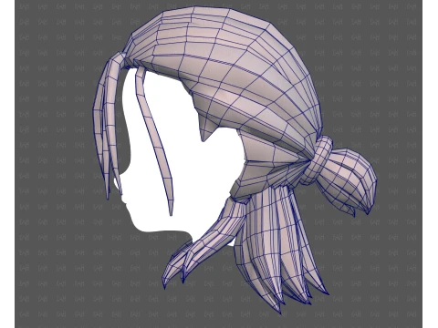 Base Hair for Boy V77 3D Model