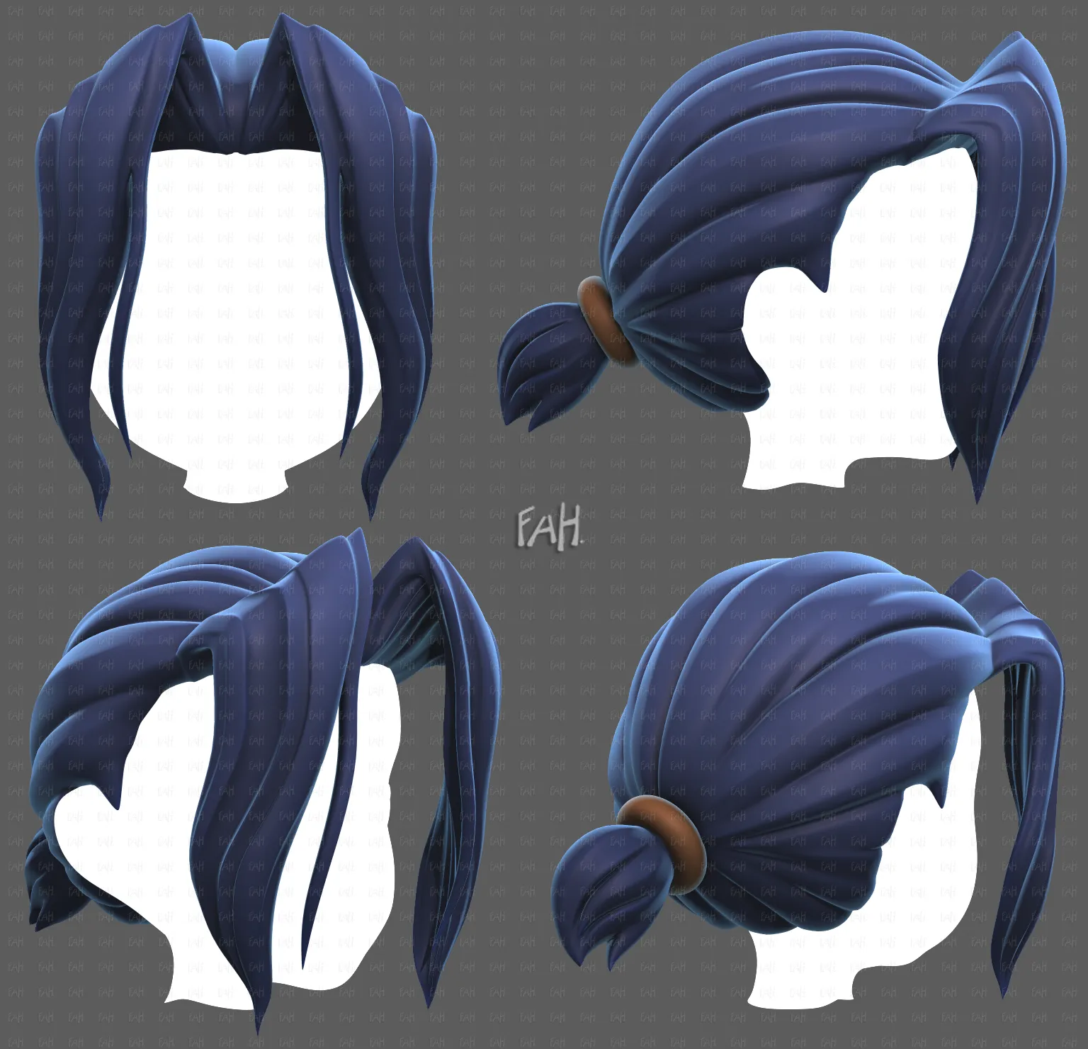 Base Hair for Boy V78 3D Model .c4d .max .obj .3ds .fbx .stl .blend 