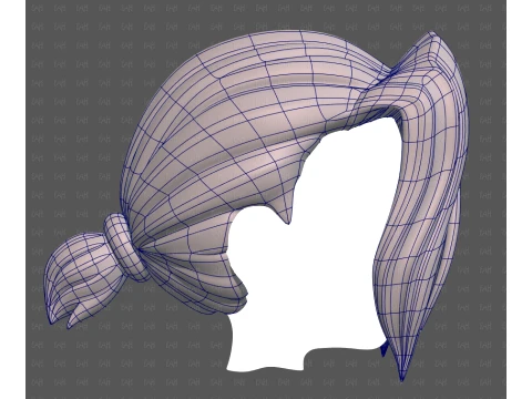 Base Hair for Boy V78 3D Model