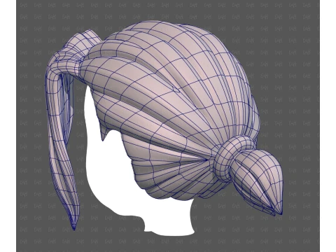 Base Hair for Boy V78 3D Model