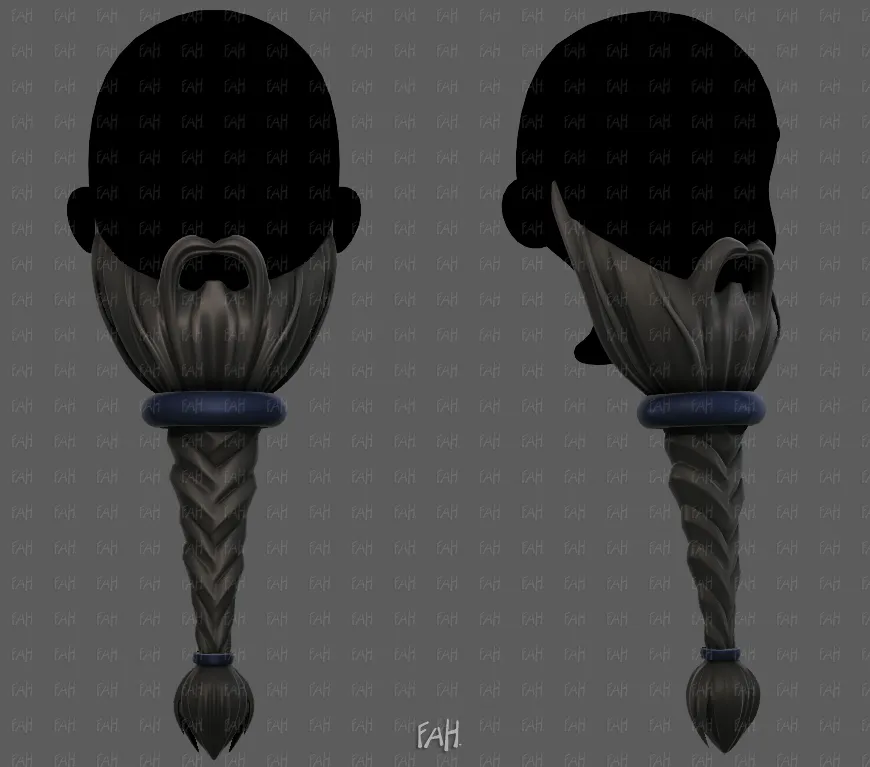 Beard V78 3D Model .c4d .max .obj .3ds .fbx .stl .blend 