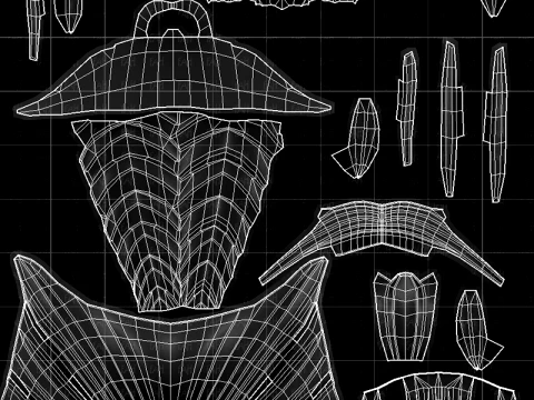 Beard V78 3D Model
