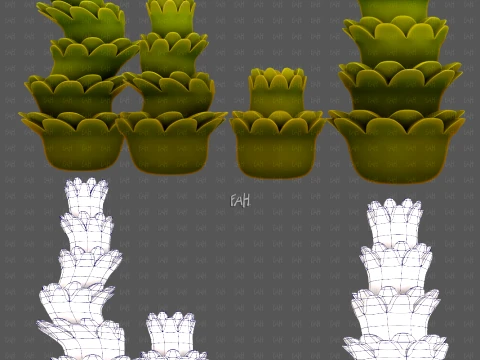 Trees Cartoon V74 3D 模型