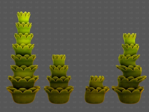 Trees Cartoon V74 3D Model