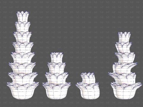 Trees Cartoon V74 3D Model
