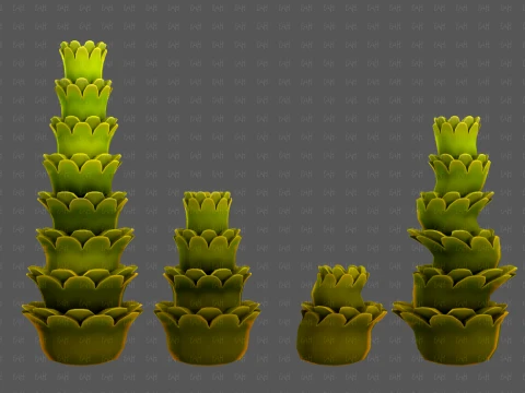 Trees Cartoon V74 3D Model